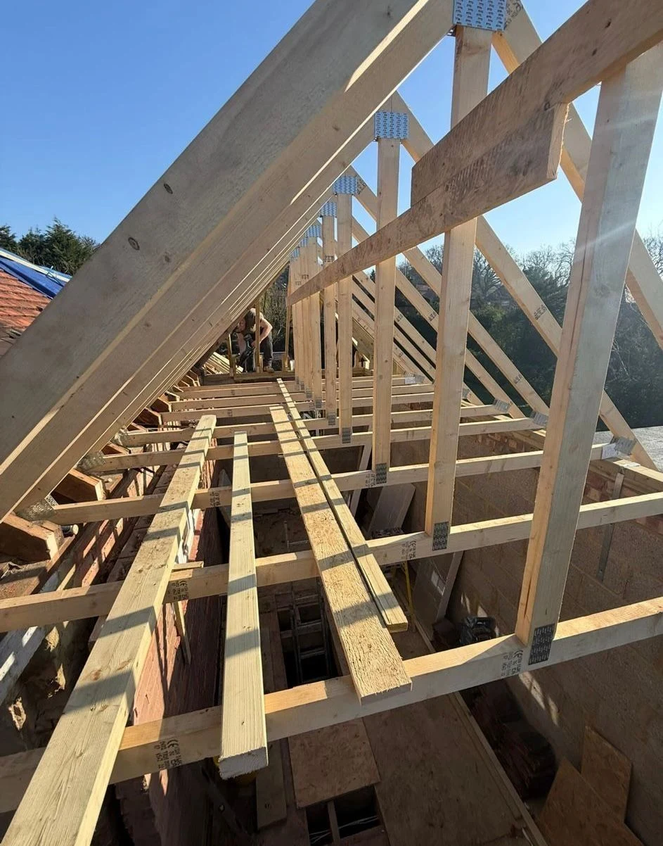 Timber construction underway on a WM Interiors project